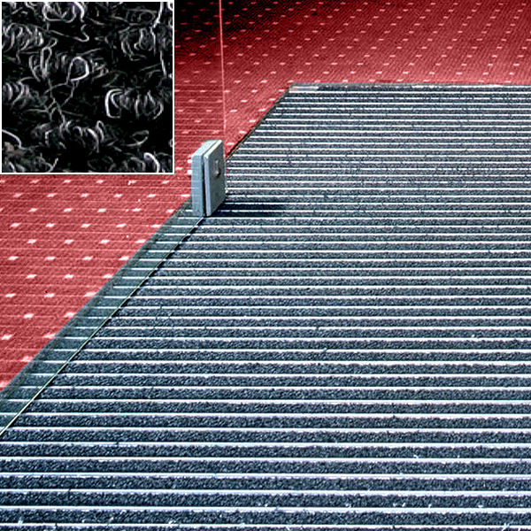 Tapis d'accueil antidérapant Dinac Aravis JF13 REPS à structure fermée et jonction PVC - hauteur 17,0 MM