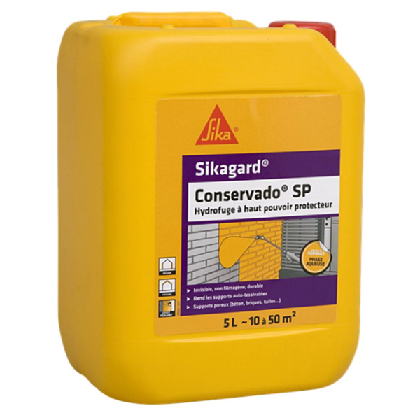 Hydrofuge incolore pour toitures et façades - Sikagard Conservado SP - Bidon de 5,00 LTR