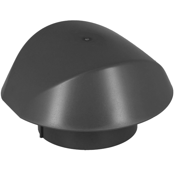 Chapeau de ventilation de toit Nicoll VVM12 avec moustiquaire - femelle Ø 125 mm - PVC Anthracite