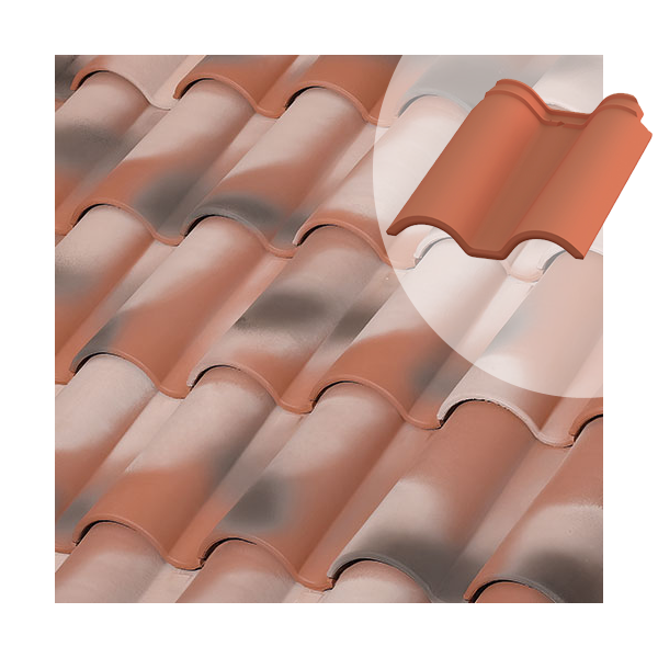 Tuile et demie en terre cuite TB-12 Tejas Borja pour rive droite  - coloris Nature Manoir - 436 MM x 360 MM