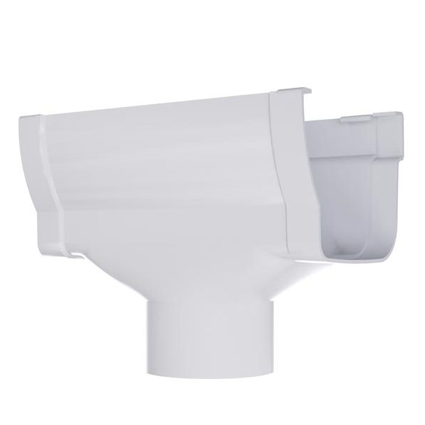 Naissance centrale à dilatation libre MEP RVND pour gouttière La Réversible et tuyau de 80 mm - PVC Blanc