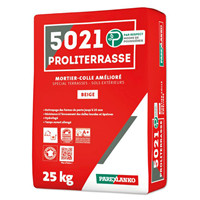 Mortier colle extérieur amélioré pour les sols de terrasse - 5021 Proliterrasse Beige - Sac de 25,0 kg