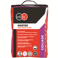 Mortier colle souple allégée pour carrelage - Edilis - gris - sac de 15 kg