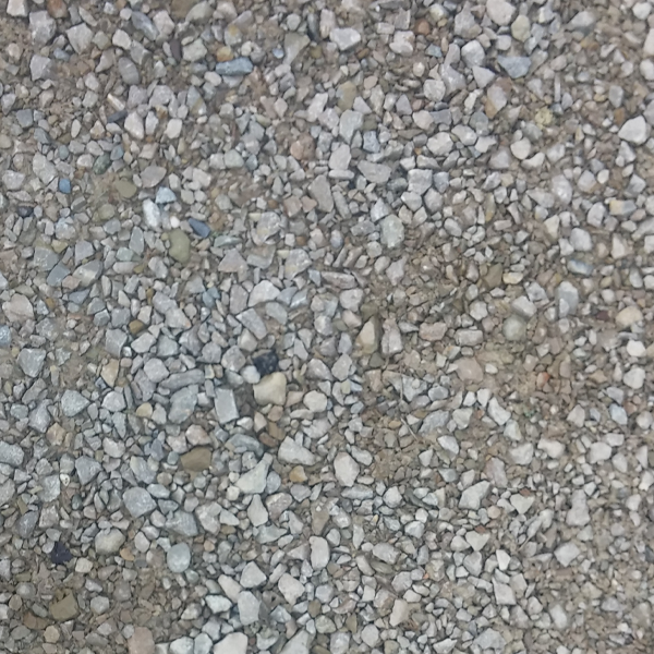 Grave de calcaire concassé pour stabilisation de sol - granulométrie 0/31,5 mm - godet de 0,75 m³