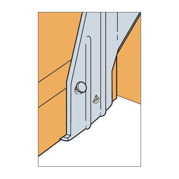 Étrier IUSE à brides latérales acier galvanisé Hauteur 299 mm Largeur 48 mm