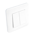 Interrupteur double Va et Vient - 85 x 85 x 41 mm - Courant 10A - Tension 250V - ABS - Blanc