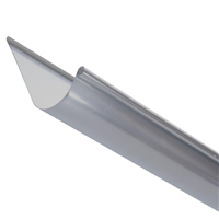 Gouttière Havraise en zinc Naturel VMZINC avec pince et boudin Ø 14 mm - 333 MM - ép. 0,65 MM - 4 M