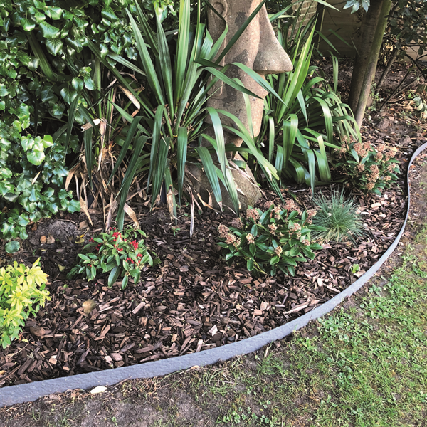 Piquet plein Ecolight Recylat pour bordure de jardin en plastiques recyclés - Gris - lot de 12 pièces