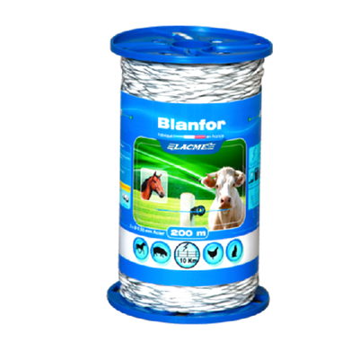 Fil conducteur Lacmé Blanfor 2 brins rouleau de 200 mètres