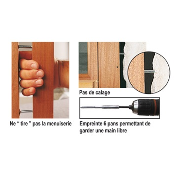 Vis TOP ROC spéciale menuiserie alu sur dormant bois Filet 33 mm 06x80 - boîte de 100