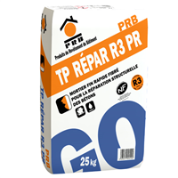 Mortier fin rapide fibré pour réparation structurelle des bétons - TP Répar R3 PR - sac de 25 kg