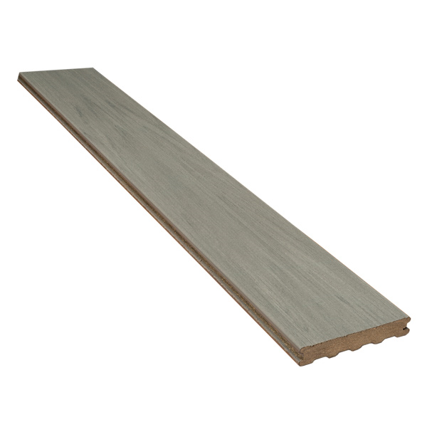Lame de terrasse en bois composite Atmosphère finition brossée - Silvadec - 138 MM x 23,00 MM - longueur 4,00 M - Gris Ushuaïa