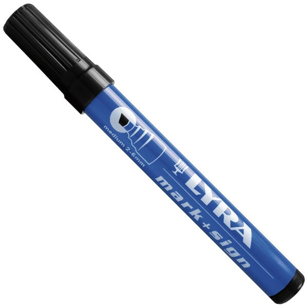 Marqueur indélébile Lyra Mark+Sign biseau moyen coloris noir