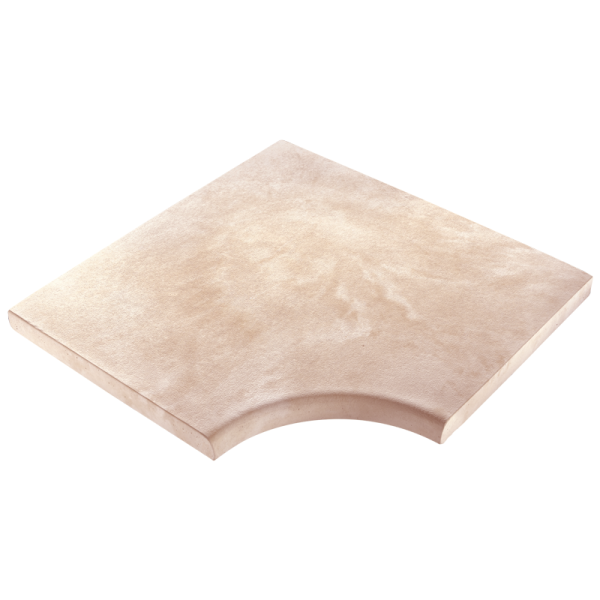 Margelle d'angle plate en béton - Espace - 50,0 CM x 50,0 CM - ép.34,00 MM - teinte Aquitaine