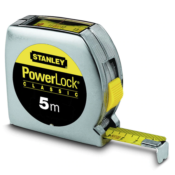 Mètre mesure à ruban Stanley Powerlock lecture directe 5 mètres x 19 mm