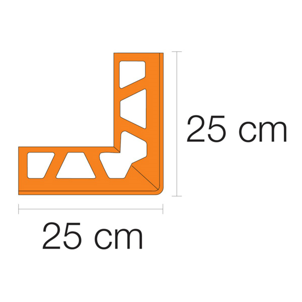 Profilé angle sortant 90° pour terrasse sur plot - Schlüter BARA-E90-RTSL - 25/50 - Gris métal