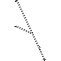 Stabilisateur universel Altrad galvanisé pour échafaudage hauteur 2,20 à 3,30 m