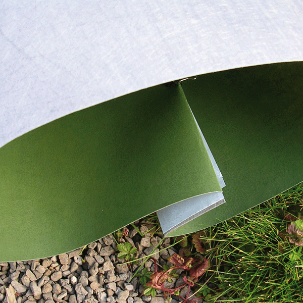Géotextile anti-racine non tissé 100% polypropylène vert - Plantex Racibloc 325 gr/m² - Rouleau de 1.4 m x 30 m