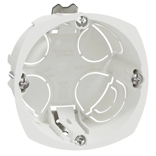 Boîte d'encastrement simple Schneider Multifix pour cloison creuse - IP20 - Ø 67 mm - profondeur 40 mm