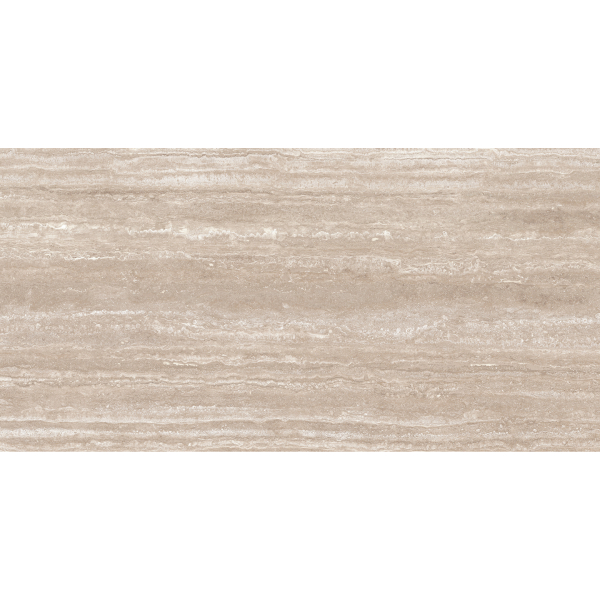 Carrelage effet pierre naturelle de travertin pour sol et mur R9 - Realstone Travertino Vein Noce rectifié - 150 x 75 cm - ép. 9 mm