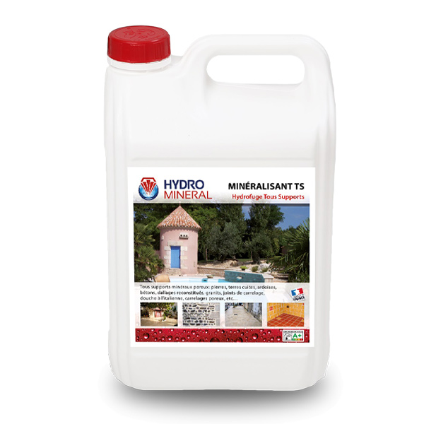 Minéralisant hydrofuge TS Hydro Mineral - Pour tous supports poreux - Bidon de 5 L