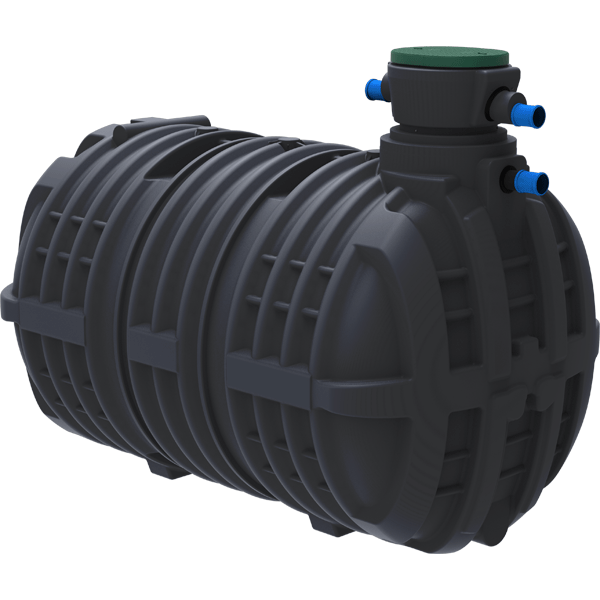 Cuve de récupération eau pluviale à enterrer en polyéthylène - collecte filtration stockage - Capacité 8,0 m³
