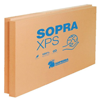 Panneau isolant pour toitures-terrasses - Sopra XPS SL - R.1,2 m².K/W - 1,25 M x 0,6 M - ép.40 MM