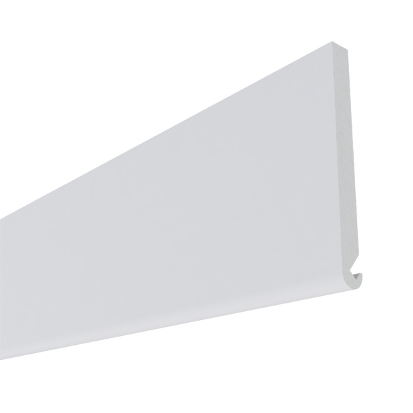 Planche de rive PVC Rivecel Bullnose B22 à profil arrondi - Blanc - Haut. 225,00 MM - ép.22,00 MM - Long. 5,00 M