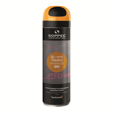 Traceur Tempo Marker éphémère 5 à 15 jours fluorescent orange aérosol 500 ml