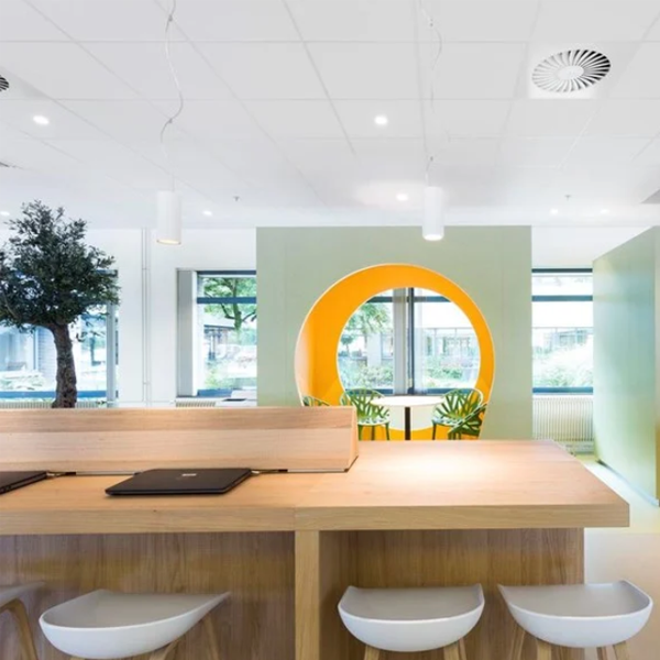 Dalle de plafond suspendu Ecophon Focus A pour ossature T24 - Blanc - 600,0 MM x 600 MM - ép. 20,00 MM