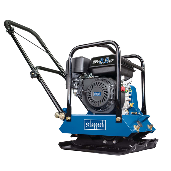 Plaque vibrante thermique HP1200S Scheppach - 6,5 CV - 60 kg - 15000N - tapis et châssis en PU