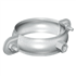 Collier rond avec embase taraudée pour tuyaux de descente - acier galvanisé - diamètre 100 m