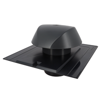 Chapeau de ventilation avec platine ardoise Atemax - ø 125 mm - gris anthracite