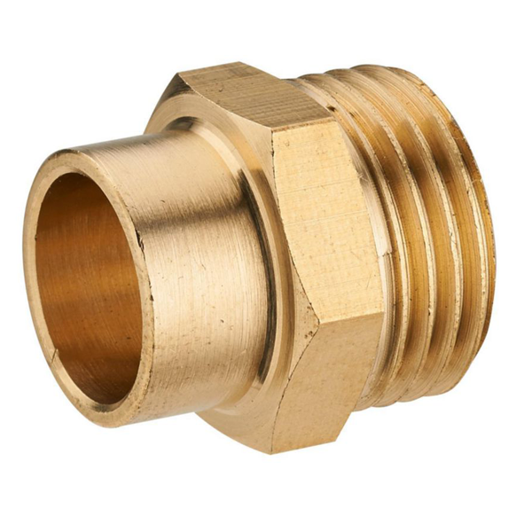 Mamelon laiton mâle G1/2 (15x21) pour tube cuivre diamètre 16 mm