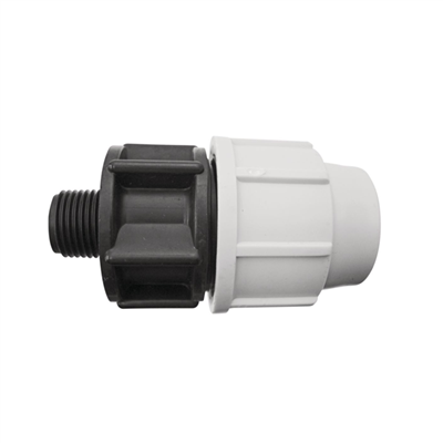 Raccord à compression arrosage enterré - Mâle Plasson 20x27 3/4" - Ø 25 mm - Polypropylène