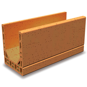 Brique linteau-chaînage rectifiée isolante Porotherm GF R20 - RC 80  - 500,0 MM x 200 MM x 299,0 MM