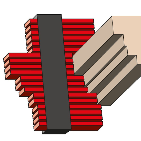 Gabarit rapporteur de forme Taliaplast pour carreleur  - longueur 250 mm