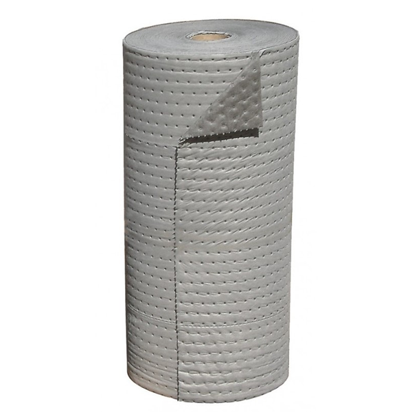 Absorbant tous liquides - Largeur 76 cm - Polypropylène gris - Rouleau 46 mètres