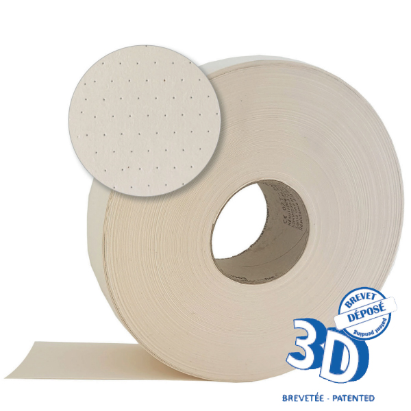 Bande à joint 3D Gypso papier kraft - Largeur 5 CM - Rouleau 150 M