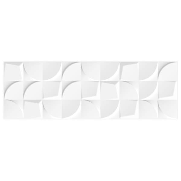 Faïence murale avec surface structurée brillante - Bianca Edilis - 90,0 CM x 30,0 CM - ép. 10,50 MM - Blanc