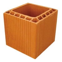 Boisseau alvéolé en terre cuite à section carrée