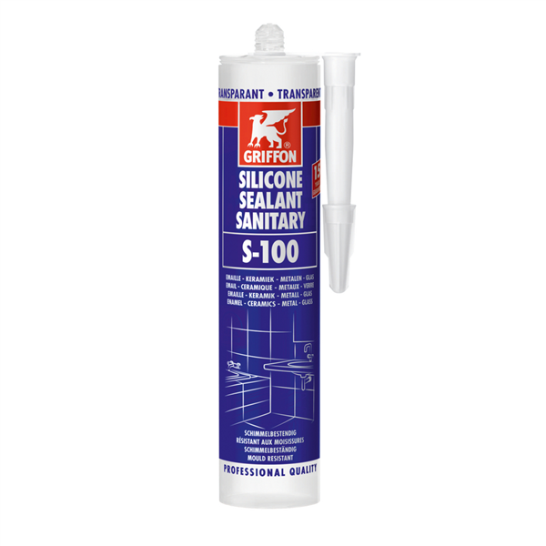 S-100 MASTIC SILICONE SANITAIRE TRANSLUCIDE BASE ACÉTIQUE CART 300 ML