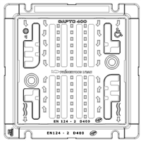 GRILLE PMR PLATE 40X40 PR BOITE OL 30 JOINTS PE