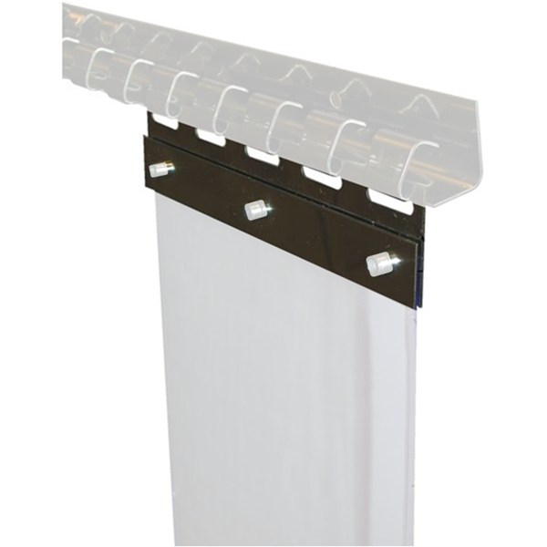 Jeu de 2 plaquettes de fixation largeur 200 mm pour lanière PVC