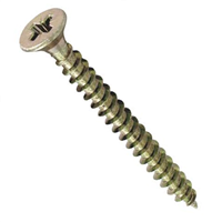 Vis aggloméré tête fraisée Pozidrive - Acier bichromaté - Filetage partiel - ⌀ 4,0 mm x 60,0 mm - Boîte de 120