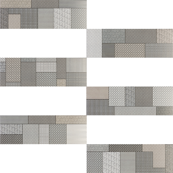 Faïence murale Décor Géo effet béton pour carrelage Cusset - 20 x 60 cm