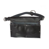 Tablier de coffreur en cuir avec ceinture - 2 poches rectangulaires et 1 porte-accessoire - Jouanel