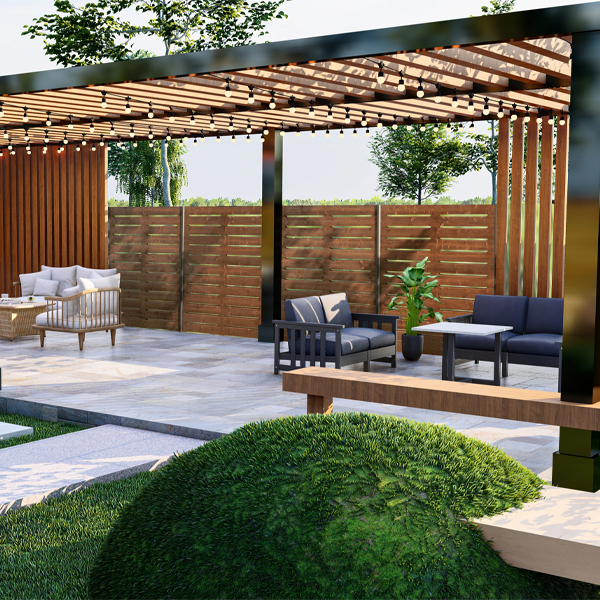 Lame de finition pour clôture Bali effet persienne en Sapin du Nord traité Classe 3 marron - 33 x 133 mm - Long. 1,92 m