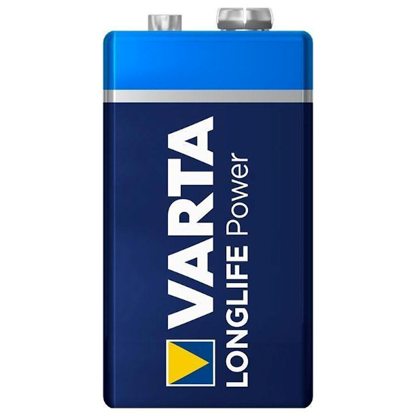 Pile alcaline - Varta 6LR61 Long Life Power - 9V - Longue durée - Lot de 2 piles