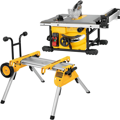Scie circulaire sur table Dewalt DWE7485RS-QS - lame 210 mm 1850W avec piètement à roulettes